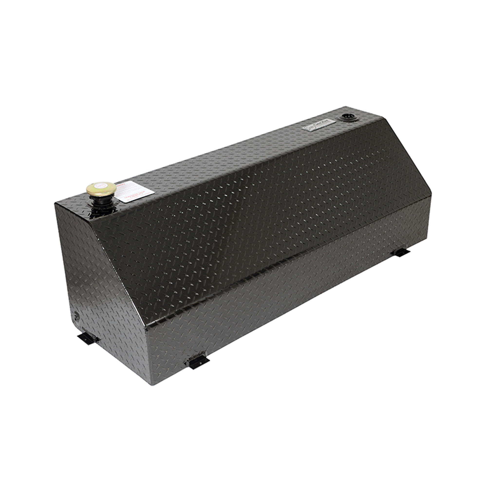Dee Zee Liquid Transfer Tank — 76-Gallon, Wedge Shape, Brite-Tread Aluminum, Black, Lockable Cap, Model# DZ92556B